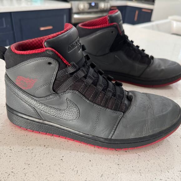 Nike Air Jordan I Retro 1 \'94 ANTHRACITE Grey Red Black 631733-004 Men US 10.5